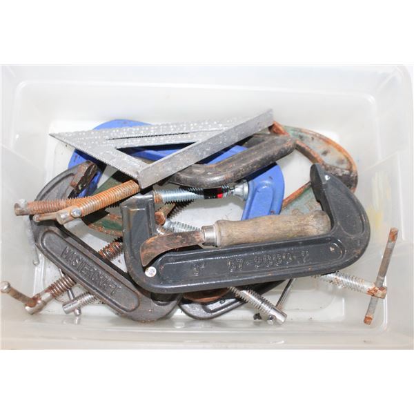 ASSORTED CLAMPS/TOOLS