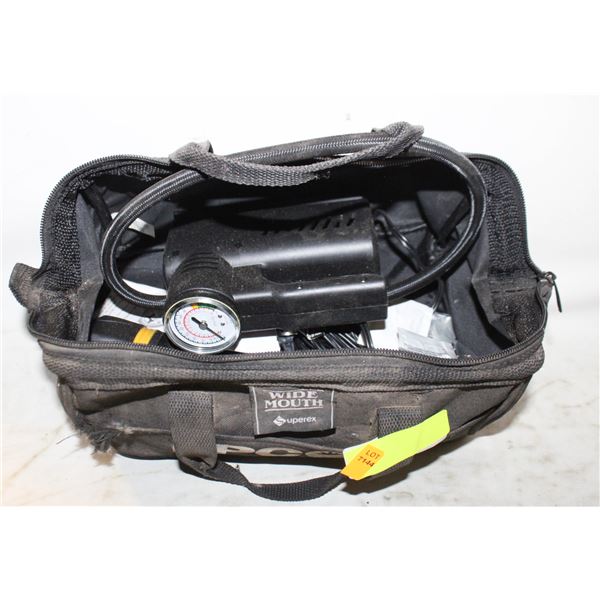 TOOLBAG WITH SMALL AIR COMPRESSOR,