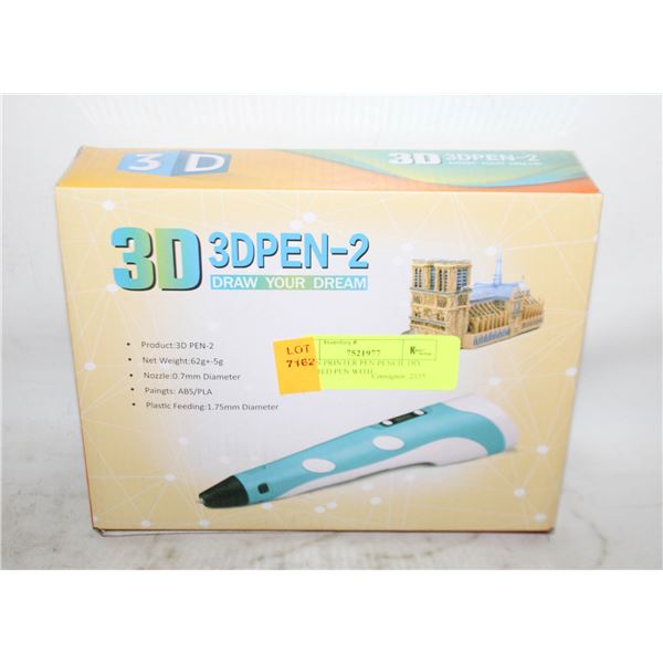 3D PEN PRINTER PEN PENCIL DIY COLORED PEN WITH