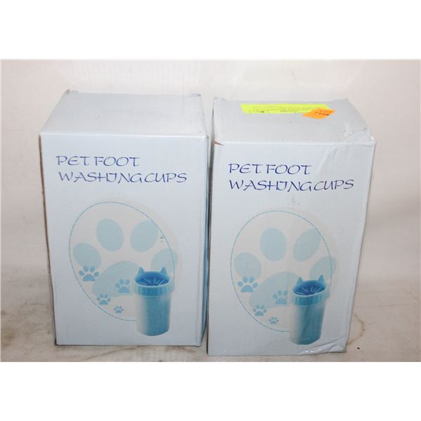 2 PACK DOG FOOT WASHING CUPS PORTABLE CLEANING