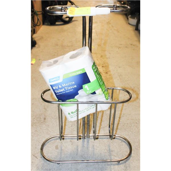 CHROME TOILET PAPER HOLDER WITH RV &
