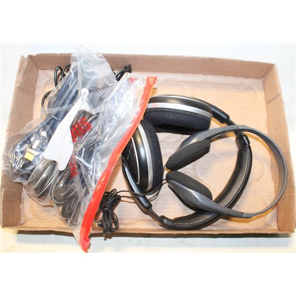 PAIR OF PHILLIPS STEREO HEAD PHONES + HDMI + 3