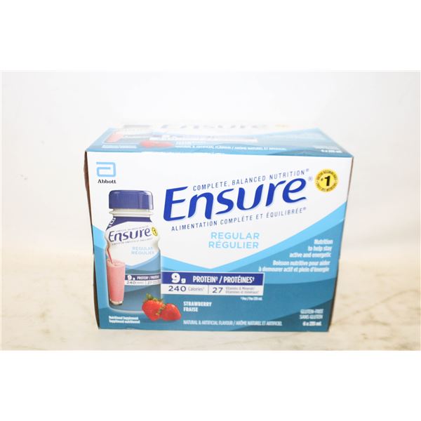 CASE OF ENSURE 6 X 235 ML STRAWBERRY