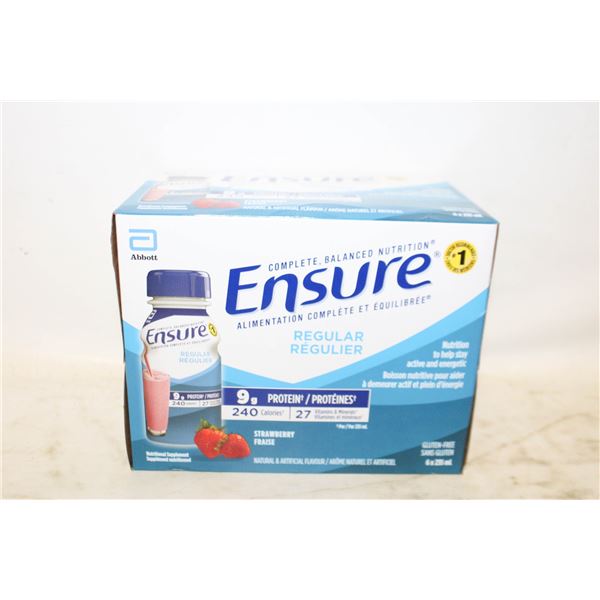 CASE OF ENSURE 6 X 235 ML STRAWBERRY