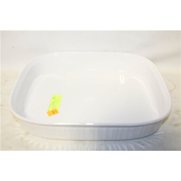 CORNING FRENCH WHITE 4.6 L LASAGNA PAN- 13" X 11"