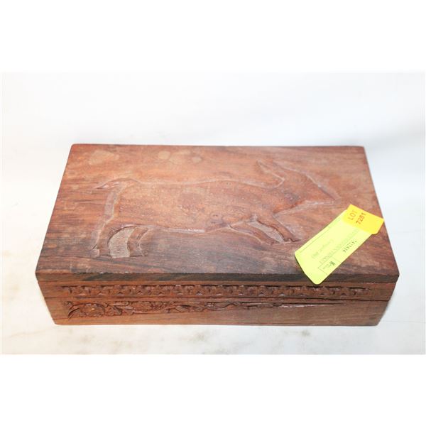 HANDCARVED WOODEN TRINKET BOX
