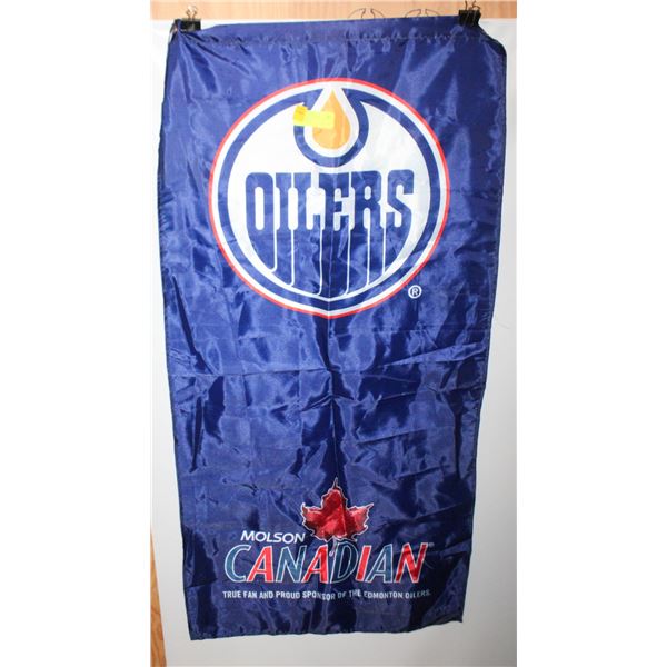 OILERS MOLSON CANADIAN BANNER FLAG