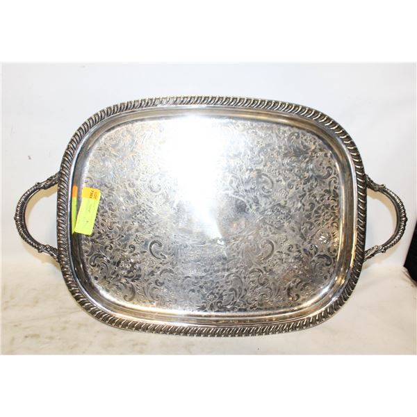 SILVER PLATED SERVING TRAY