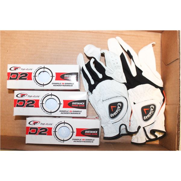 3 NEW TOP FLIGHT GOLF BALL SLEEVES WITH 2