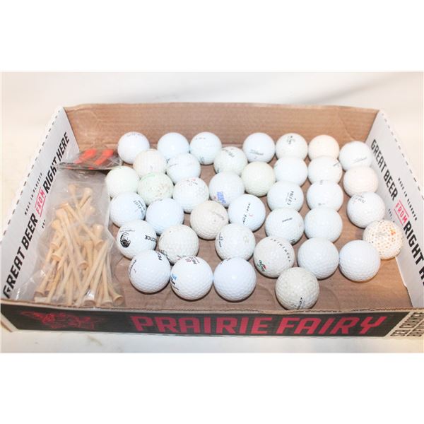 3 DOZEN GOLF BALLS PLUS TEES ETC
