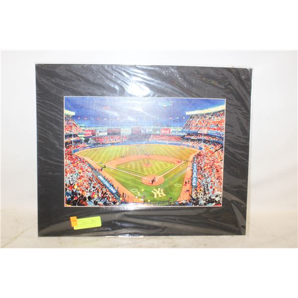 VINTAGE 16X20 WATERCOLOR ART "YANKEE STADIUM"