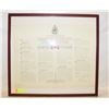 Image 1 : CANADIAN CHARTER OF RIGHTS FRAMED