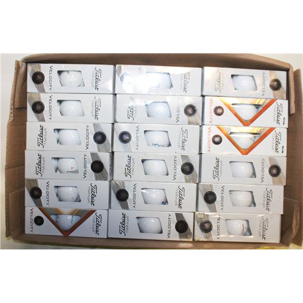 FLAT TITLEIST VELOCITY RECLAIMED GOLF BALLS