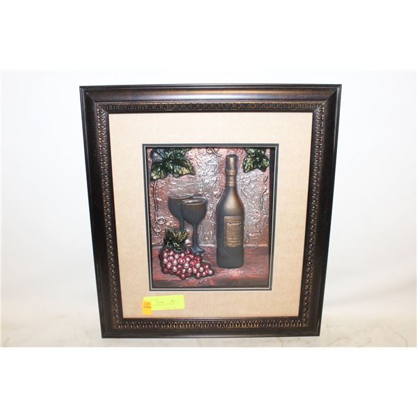 14X16 3D ENCASED WINE THEME WALL ART