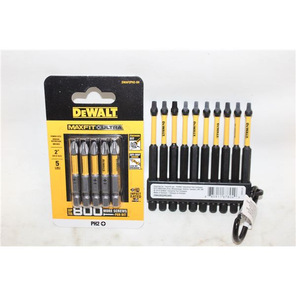 2 PACK OF DEWALT SCREWDRIVER BITS