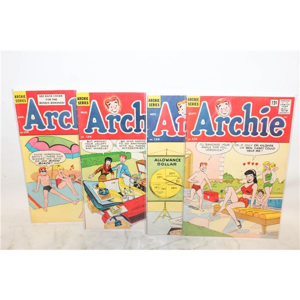 FOUR 12 CENT ARCHIE COMICS #131,132,135,139