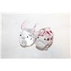 Image 1 : 2 ART GLASS HANDMADE PIGGYS 1 W/WINGS