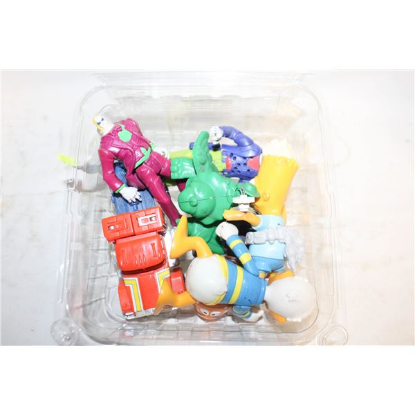 BOX IS MISC VINTAGE TOYS SUPER GOBOT, BEETLEJUICE,