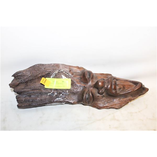 HAND CARVED WOODEN "WOOD SPIRIT" WALL