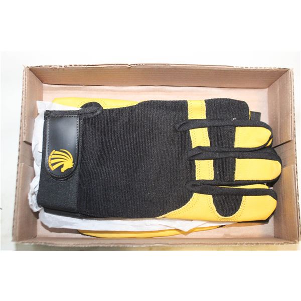 2 PAIR GOAT SKIN SPANDEX MECHANICS GLOVES XL