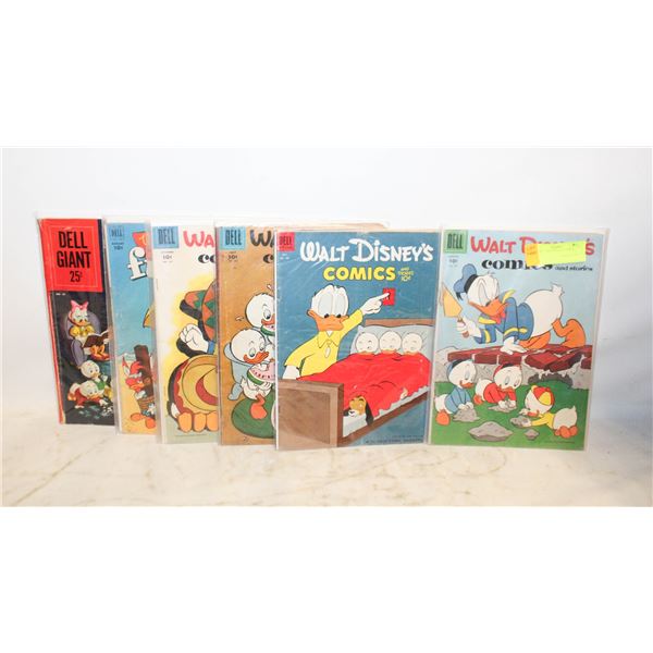 SIX 1952-1960 DISNEY COMICS