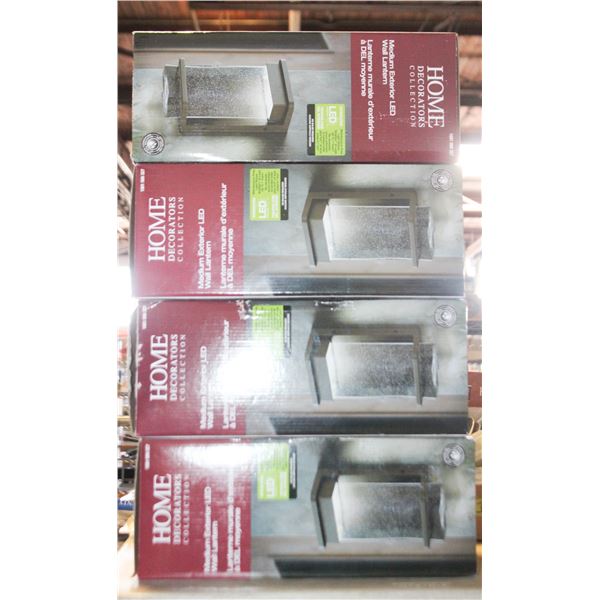 4 NEW LED WALL LANTERNS