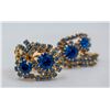 Image 1 : 1970'S WOMEN'S BLUE RHINESTONE CUFFLINKS