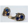Image 2 : 1970'S WOMEN'S BLUE RHINESTONE CUFFLINKS