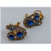 Image 4 : 1970'S WOMEN'S BLUE RHINESTONE CUFFLINKS