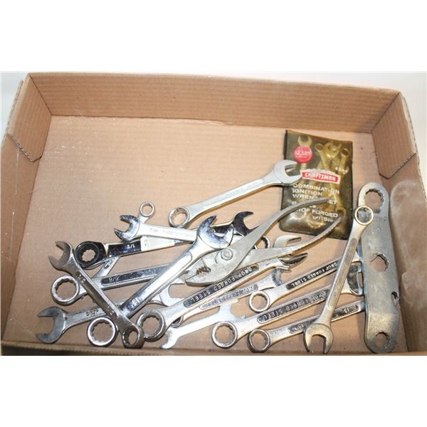 SURPLUS WRENCHES W/PRECISION WRENCHES+PLIERS