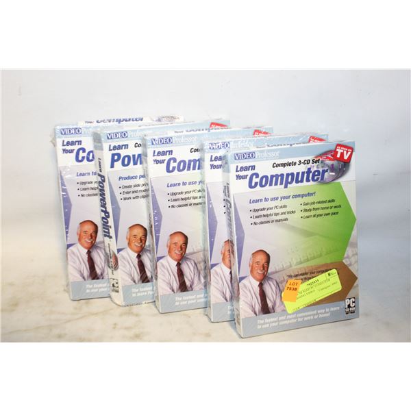 5 NEW SEALED PC COMPUTER LEARNING VIDEO