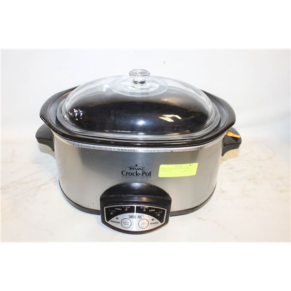 RIVAL CROCKPOT STAINLESS LARGE SIZE