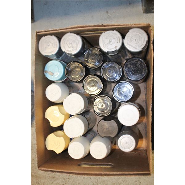 BOX LOT FULL SPRAY PAINTS ASSORTED COLORS