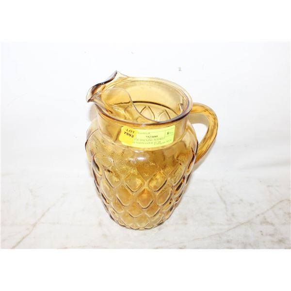 ANCHOR HOCKING MADRID DEPRESSION GOLD TEAR