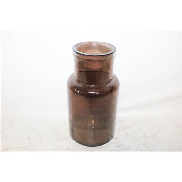 BROWN GLASS VASE