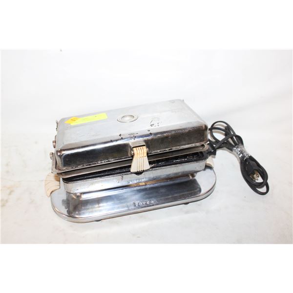 VINTAGE DOMINION BRAND ELECTRIC WAFFLE MAKER