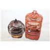 Image 1 : 2 ANTIQUE CHINESE BAMBOO BIRDCAGES ONE IS