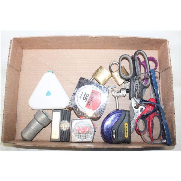 TAPE MEASURES AND MISC TOOLS