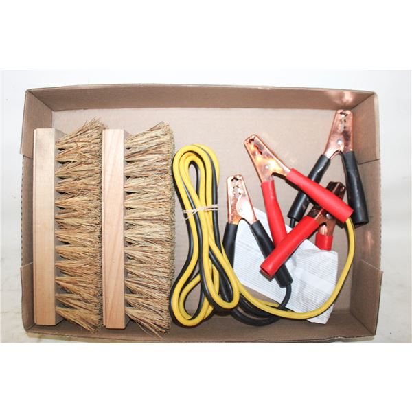 BOOSTER CABLES PLUS 2 BRUSHES