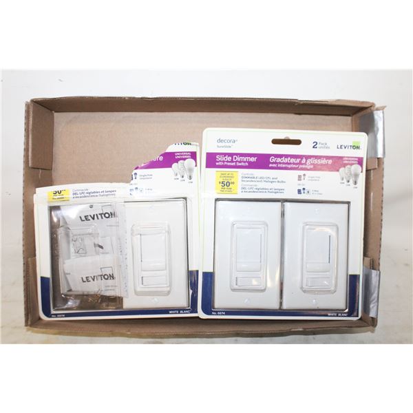 3 NEW DECORA SURE SLIDE LIGHT SWITCHES