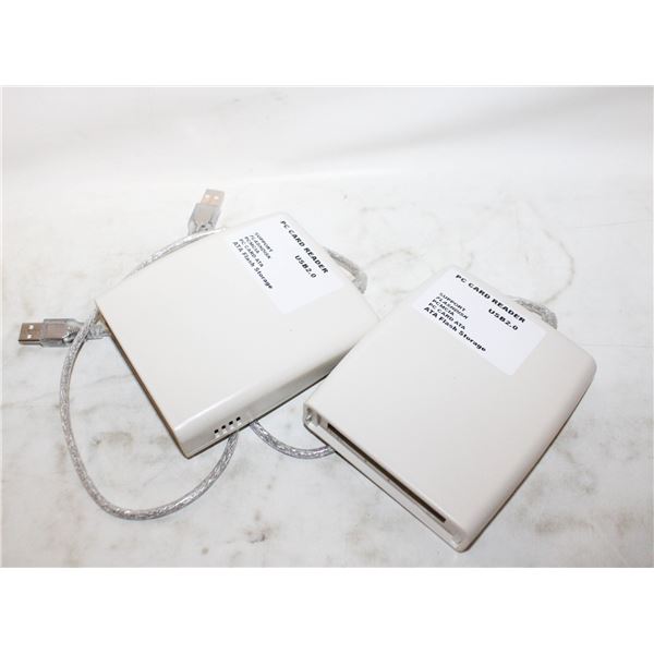 LOT OF 2 NEW PCMCIA CARD READER ADAPTER