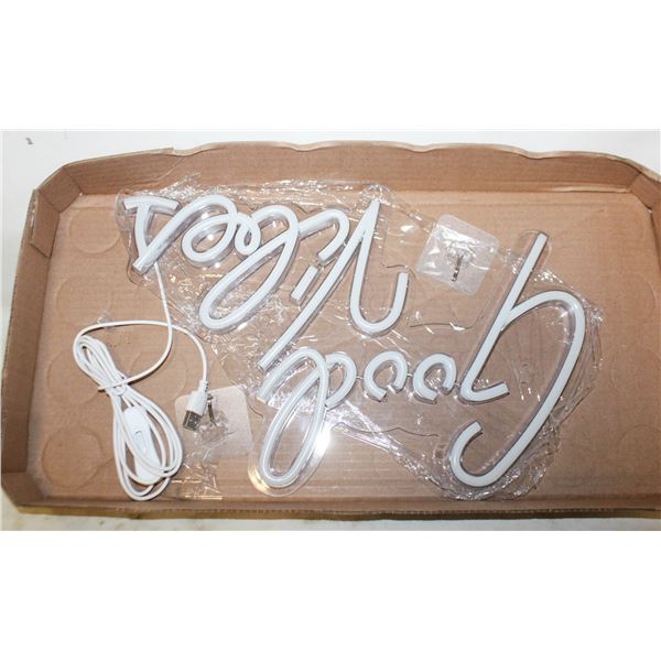 NEW GOOD VIBES NEON SIGN, PINK LED NEON LIGHT