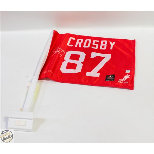 SIDNEY CROSBY CAR FLAG OLYMPICS AUTO-SIGNATURES