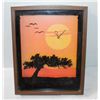 Image 1 : VINTAGE SUNSET WALL ART CLOCK