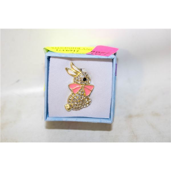 NEW BUNNY RHINESTONE FILLED PINK