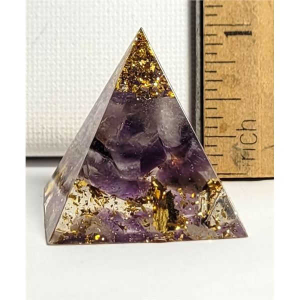14)  NATURAL AMETHYST AND PYRITE