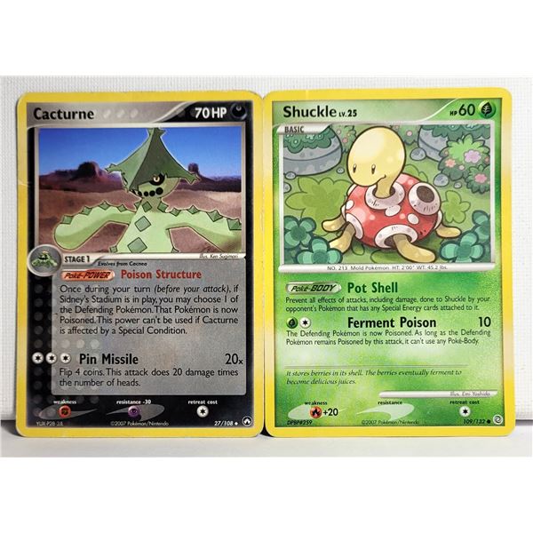 2) LOT OF 2 POKEMON 2007 CARDS: