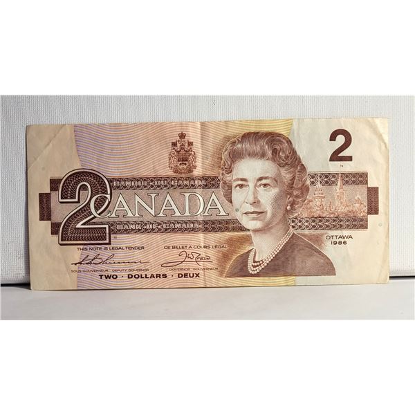 12)  CANADIAN 1986 TWO DOLLAR