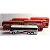 Image 1 : 21)  LOT OF 5 DIE CAST BUSES :