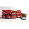 Image 2 : 21)  LOT OF 5 DIE CAST BUSES :